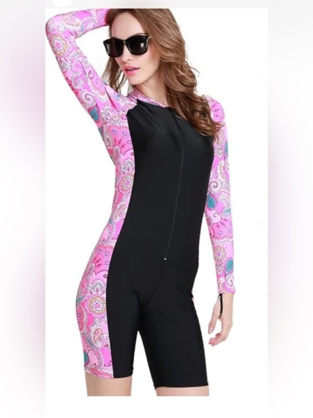 SBART Swimsuit Design One Piece Women's 
Long-Sleeve Surfing Suit size small